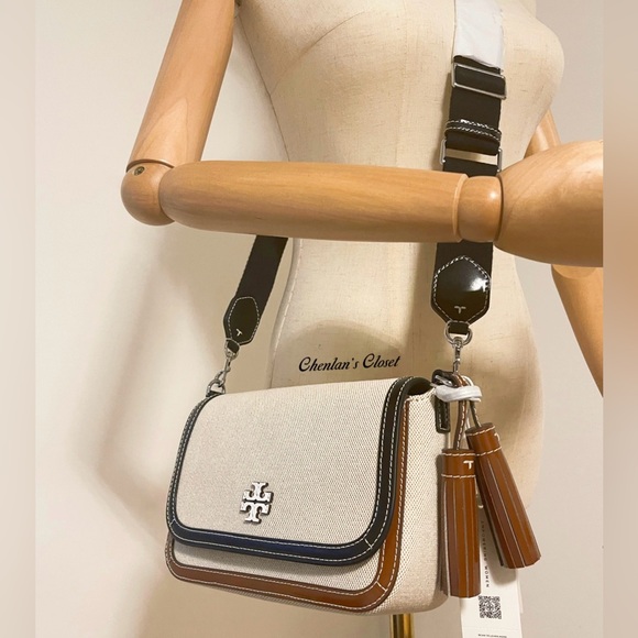 🔥NeW! Tory Burch Thea Canvas Convertible Bag - Picture 14 of 14